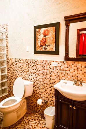 Dusche, Handtücher, Seife