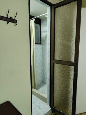 Bidet, towels, soap, toilet paper