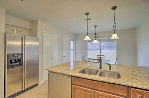 Microwave, toaster, highchair, blender