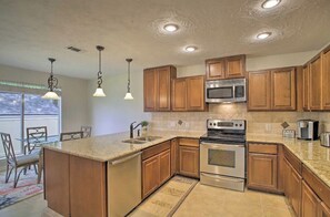 Microwave, toaster, highchair, blender