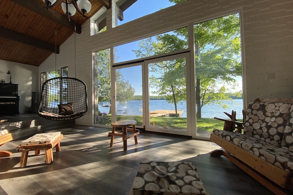 Smart TV, fireplace, video games, foosball