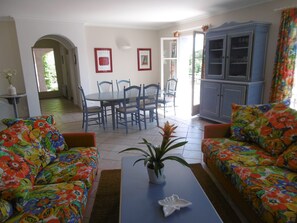 TV, fireplace, DVD player, books - Charming villa with garden in Vence, the city of art (VENCE)