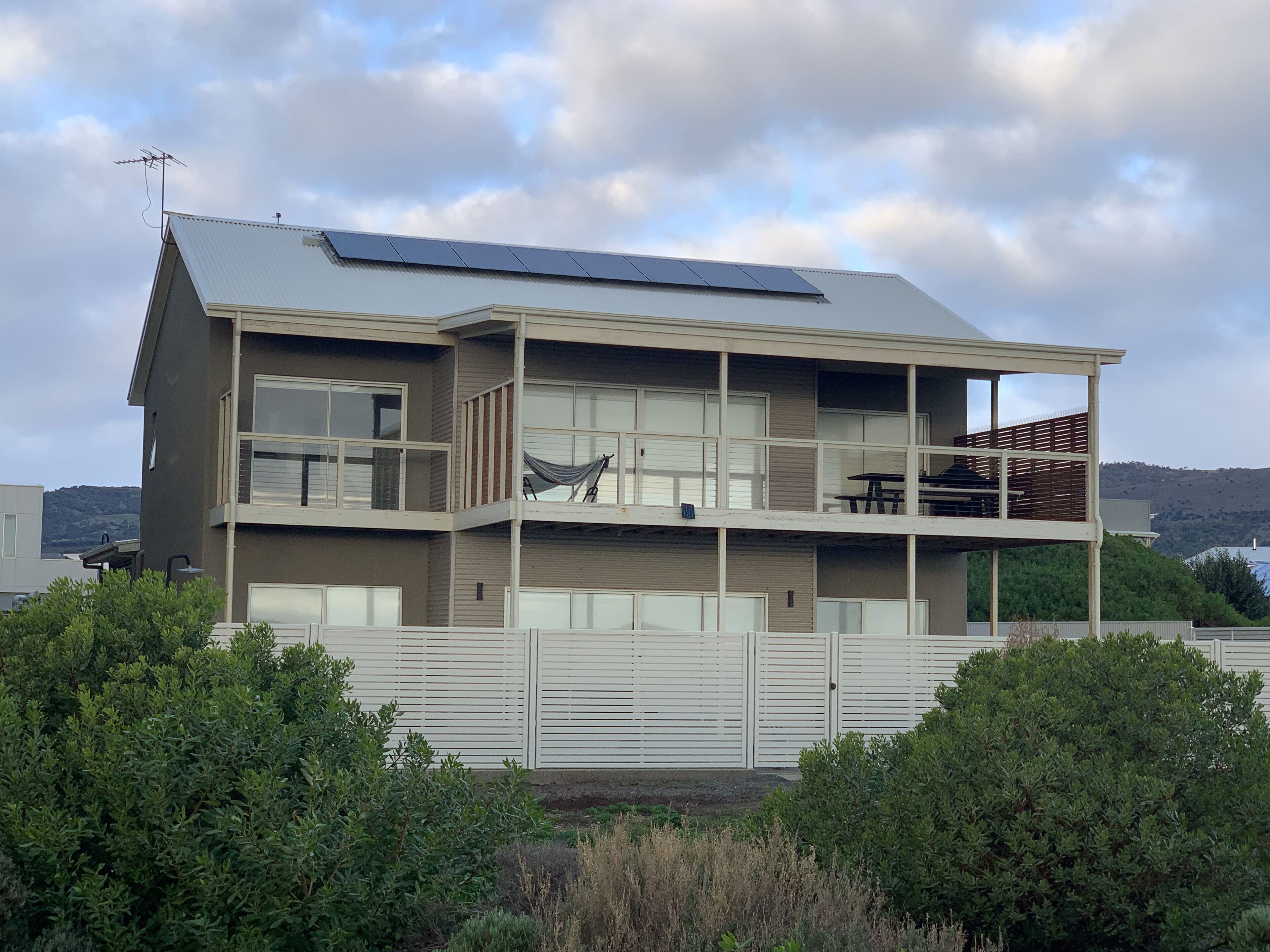 Beachfront, Family sized house, well appointed.