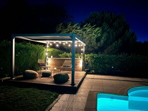 Outdoor pool, a heated pool