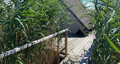 Reed hut / pile dwelling on Lake Neusiedl
