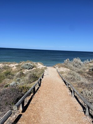 Beach nearby, sun-loungers