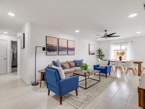 TV, stereo, offices