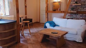 Fernseher, DVD-Player, Bücher, Videothek