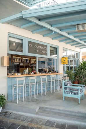 Breakfast, lunch, dinner served; Greek cuisine, beach views