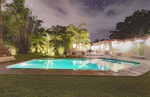 Outdoor pool, a heated pool