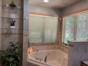 Shower, jetted bath