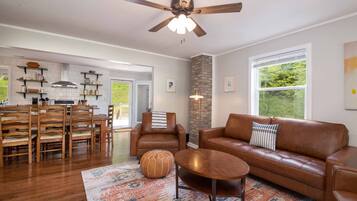 Smart TV, fireplace, video games, books