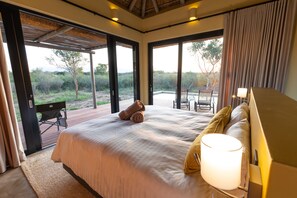 Master bedroom 2 with ensuite bathroom and outside shower