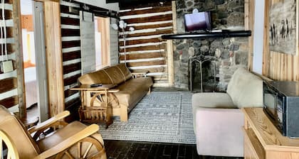 Rustic log cabin built in the 1900's! On Private Lake with Great Fishing.