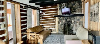 Rustic log cabin built in the 1900's! On Private Lake with Great Fishing.