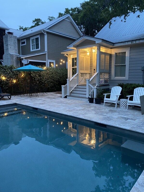 Outdoor pool, a heated pool