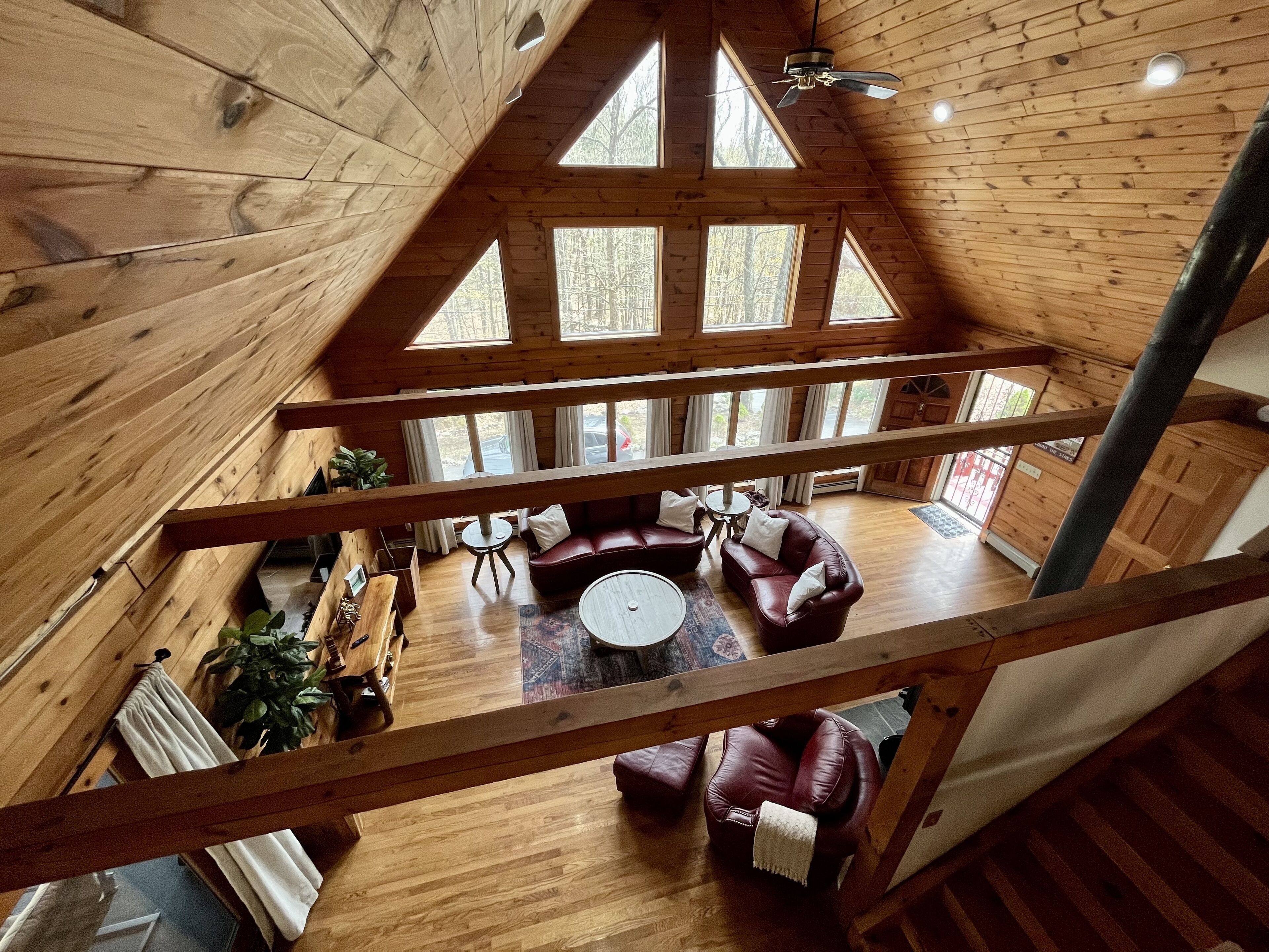 Smart TV, fireplace, video games, DVD player