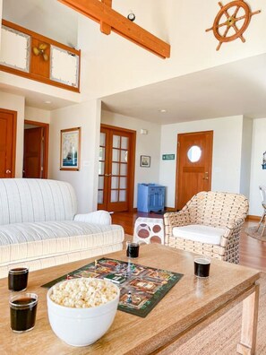 Televisión y chimenea 