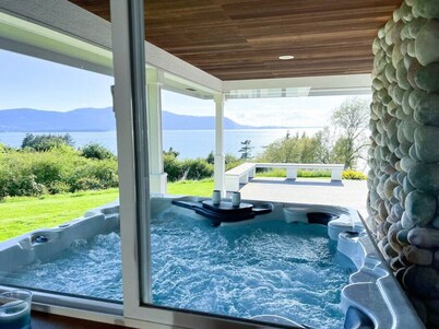 Sunset, Water Views with Hot Tub, Large Deck, and Privacy
