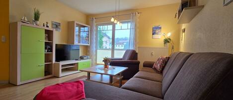 TV, DVD player, stereo