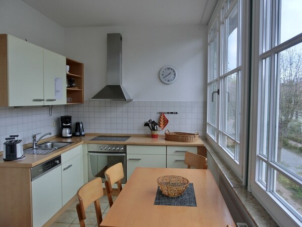 Fridge, oven, stovetop, dishwasher