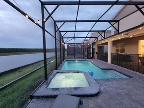 A heated pool