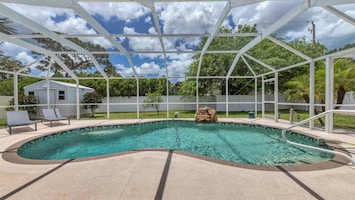 Gorgeous and sunny outdoor space with lovely pool and private backyard