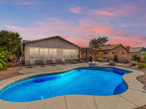 Una piscina riscaldata