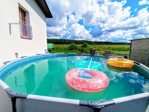 Holiday home by the forest, lake and Baltic Sea – sauna, pool, hot tub