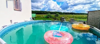 Holiday home by the forest, lake and Baltic Sea – sauna, pool, hot tub