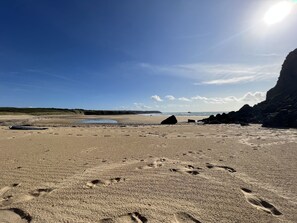 Am Strand, Liegestühle, Strandtücher