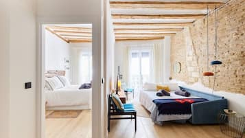 1 slaapkamer, een strijkplank/strijkijzer, reisbedje, wifi