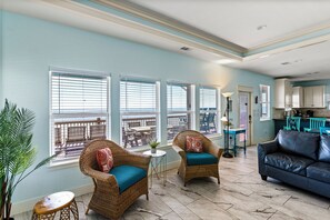 TV, DVD player, books