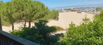 Nice studio at the foot of the beach with balcony and sea view