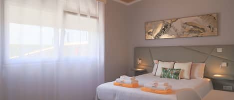 2 chambres, draps en coton égyptien, literie de qualité