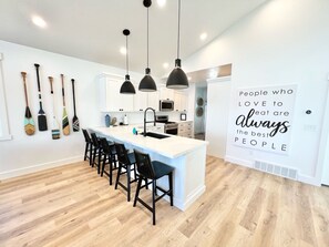 Fridge, microwave, oven, stovetop - The Lake House at Bear Lake-What a View with a ton of parking and Tesla charger! (Garden City)