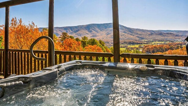 Unclassified image, 1 of 36, button - 5 Decks | Hot Tub | Views | Fire Pit | Pool Table (Sevierville)