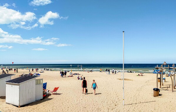 Vlak bij het strand, vissen