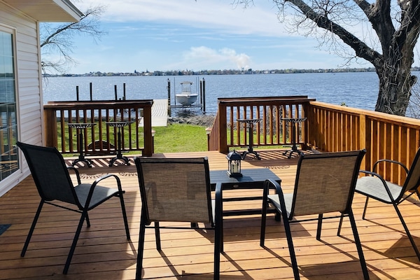 Open deck with expansive water view