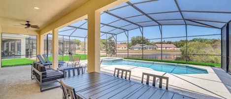 A heated pool