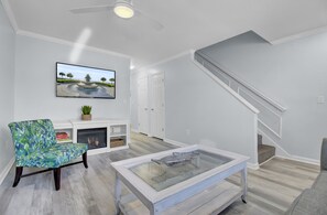 TV connectée, cheminée