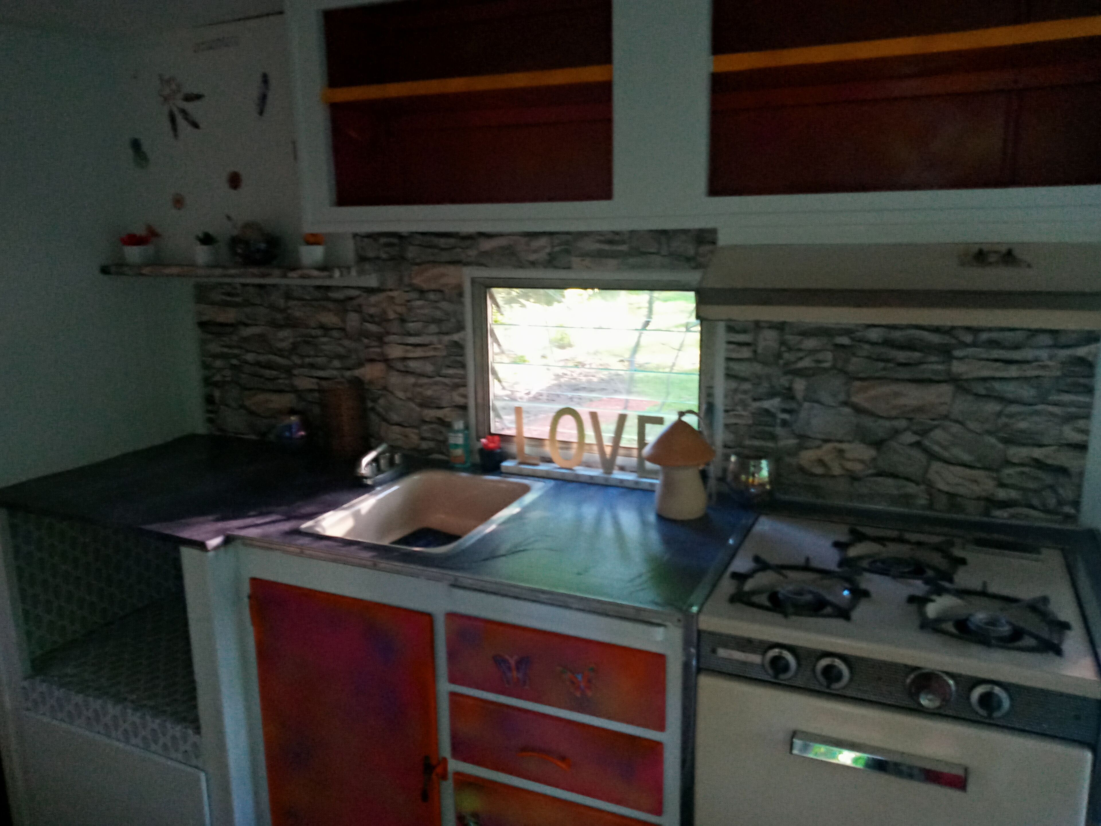 Microwave, coffee/tea maker, toaster, cookware/dishes/utensils