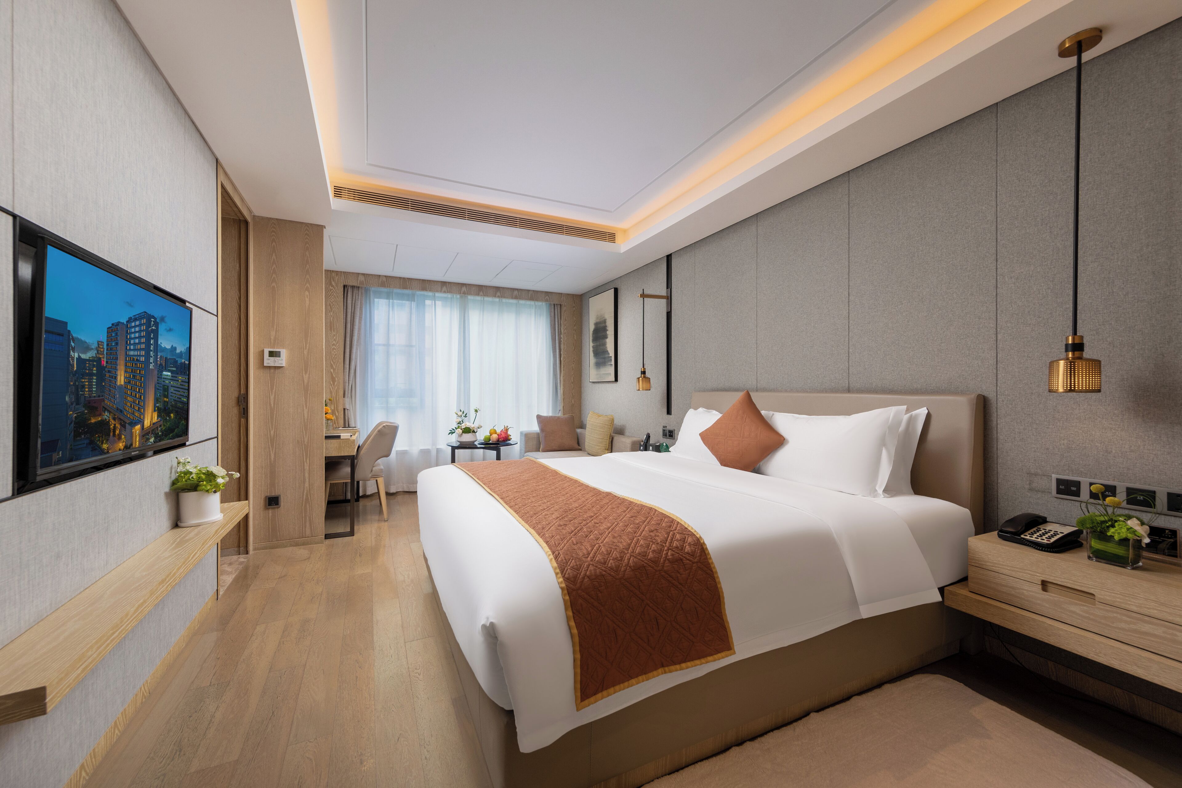 Classic Condo | Premium bedding, minibar, in-room safe, desk