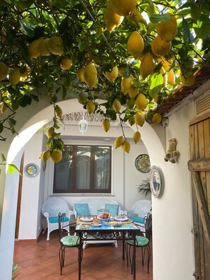 客房, 1 间卧室, 露台, 花园景观 | 住宿入口