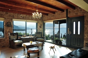 Villa, 4 Bedrooms, Private Pool, Garden View | Living room - Magical View, Villa Asproneri, Kamena Vourla (Kamena Vourla)
