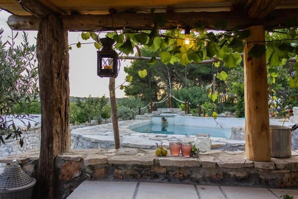 Ferienhaus, 2 Schlafzimmer, Raucher, eigener Pool | Pool | Außenpool