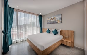 1-Bedroom Apartment with Balcony | 1 makuuhuone, allergiatestatut vuodevaatteet, minibaari