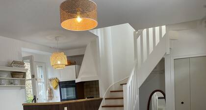 Pretty old house in the center of a village on the banks of the Rance river