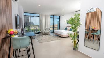Appartement Deluxe, balcon | 1 chambre, minibar, décoration personnalisée, ameublement personnalisé