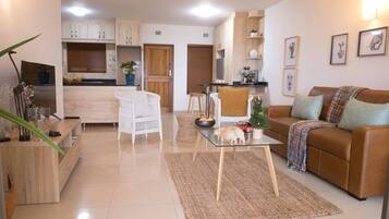 Apartamento clássico | Área de estar | TV